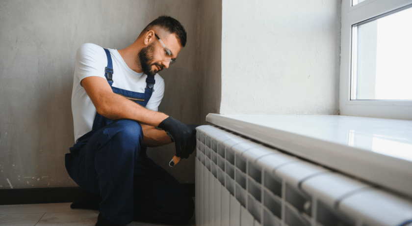 pose de radiateur thermique